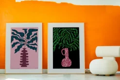 Paper Collective Flower Studies 01 (Pricksingle) poster, 30x40 cm PinkRedGreen