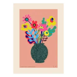 Online Paper Collective Flower Studies 02 (Sommar) poster, 30x40 cm BlueWhite