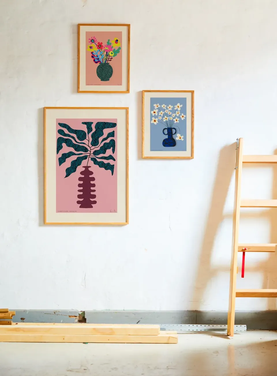 Online Paper Collective Flower Studies 02 (Sommar) poster, 30x40 cm BlueWhite