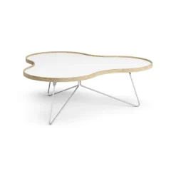 Coffee Tables^Swedese Flower table 107x114 cm, H45 cm Oak laquered White