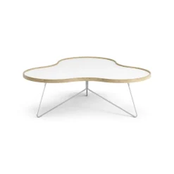 Coffee Tables^Swedese Flower table 107x114 cm, H45 cm Oak laquered White