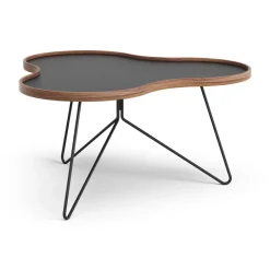 Online Swedese Flower table 84x90 cm, H45--walnut edge- stativ Black