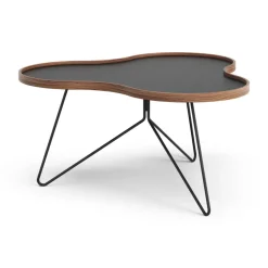 Online Swedese Flower table 84x90 cm, H45--walnut edge- stativ Black