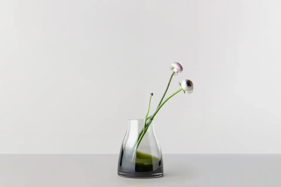Vases^Ro Collection Flower vase no. 2, Moss green GreenTransparent