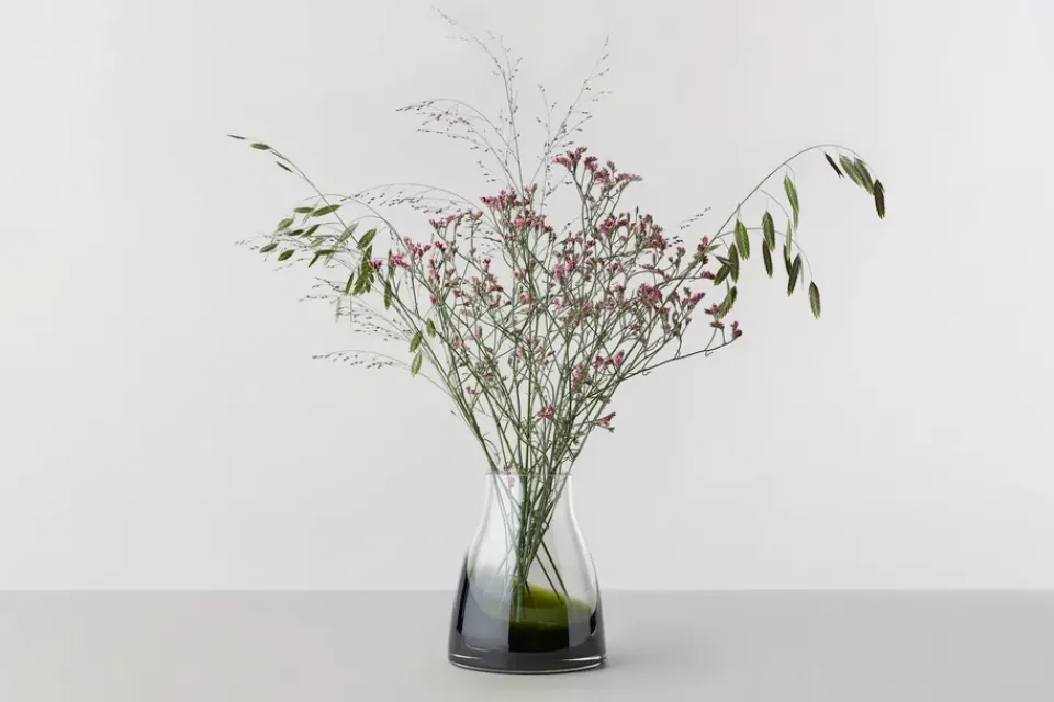 Vases^Ro Collection Flower vase no. 2, Moss green GreenTransparent