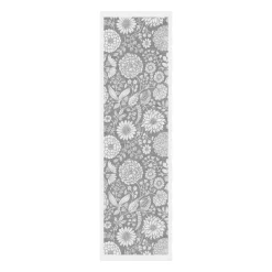 Table Runners^Ekelund Linneväveri Flowering table runner 35x120 cm, Grey