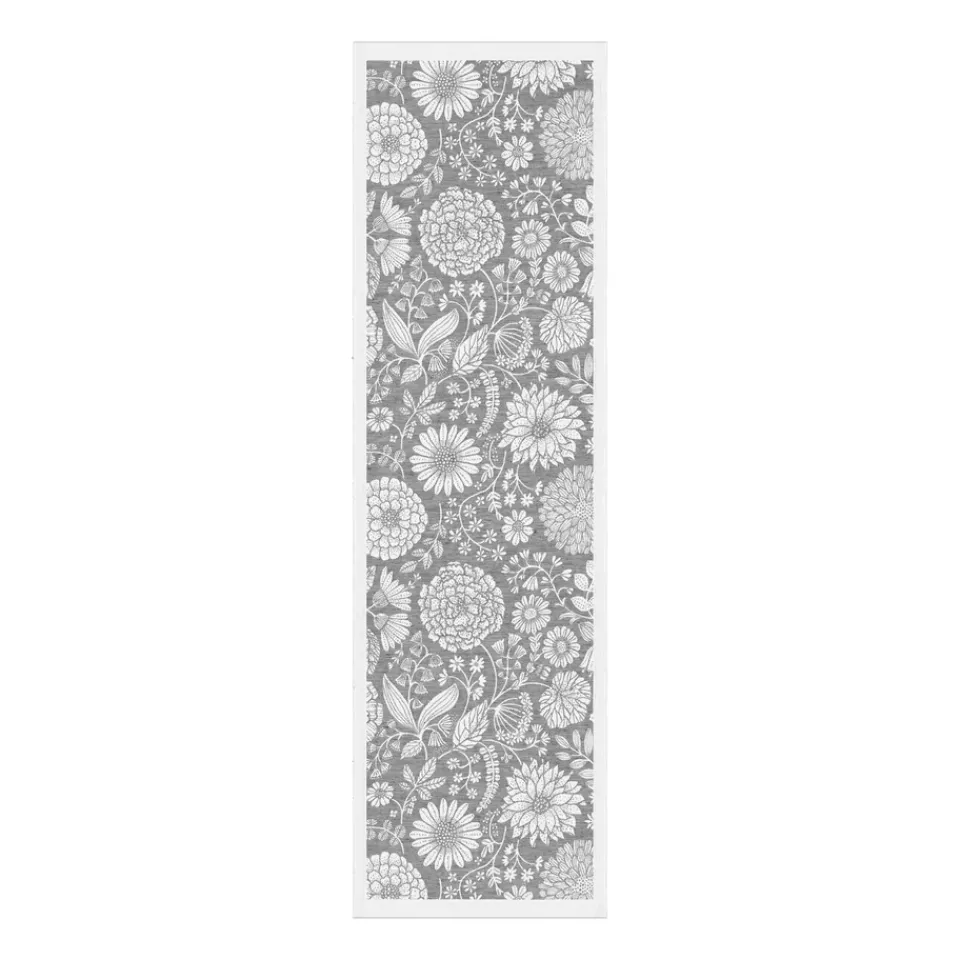 Table Runners^Ekelund Linneväveri Flowering table runner 35x120 cm, Grey
