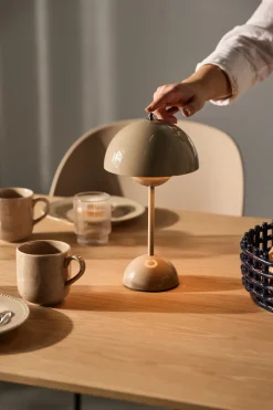 Window Lights|Bedside Lamps^&Tradition Flowerpot portable table lamp VP9, grey beige BeigeGrey
