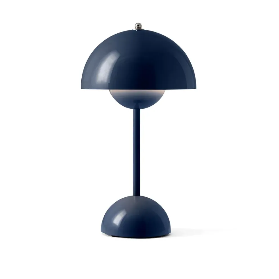 Portable Lighting^&Tradition Flowerpot portable table lamp VP9, Steel Blue