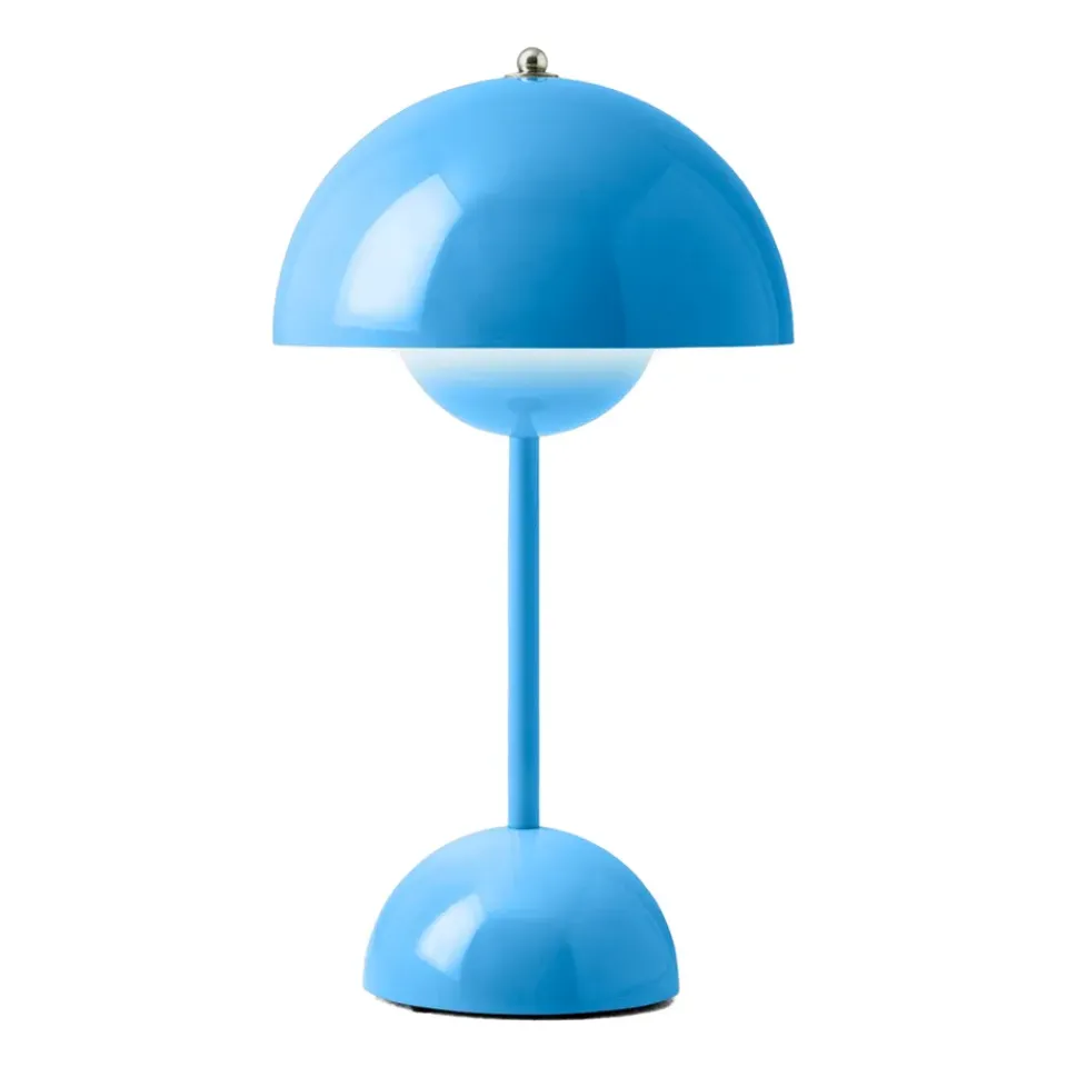 Bedside Lamps|Portable Lighting^&Tradition Flowerpot portable table lamp VP9, Swim Blue