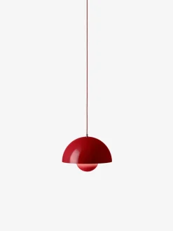 Pendant Lamps^&Tradition Flowerpot VP7 pendant lamp, Vermilion Red