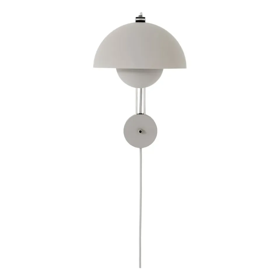 Bedside Lamps|Wall Lights^&Tradition Flowerpot VP8 wall lamp, Matte light- Grey