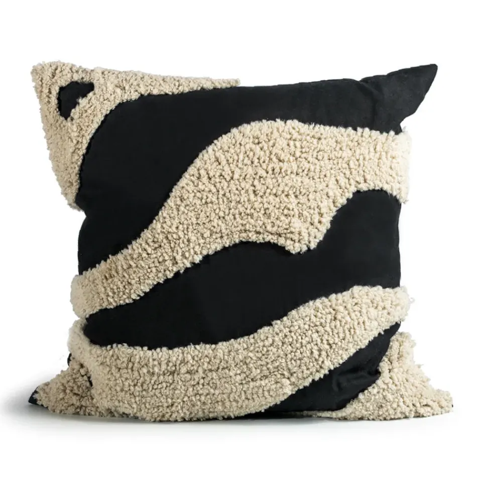 Sale Byon Fluffy cushion 50x50 cm, Black-beige BlackBeige