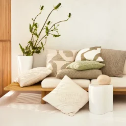 Outlet URBAN NATURE CULTURE Flusso cushion 45x45 cm, Moss stone Green