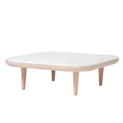 Hot &Tradition Fly table Sc4, Light oiled oak + white marble BeigeWhite