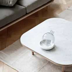 Hot &Tradition Fly table Sc4, Light oiled oak + white marble BeigeWhite