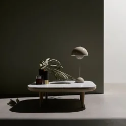 Hot &Tradition Fly table Sc4, Light oiled oak + white marble BeigeWhite