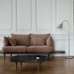 Outlet &Tradition Fly table Sc4, Smoked oiled oak + marble Black