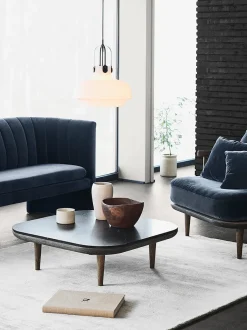 Outlet &Tradition Fly table Sc4, Smoked oiled oak + marble Black