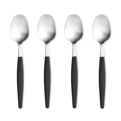 Clearance Gense Focus de Luxe dessert-spoons, 4-pack Silver-colouredBlack