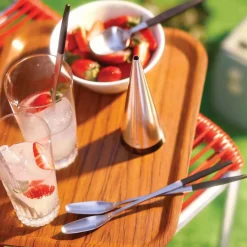 Clearance Gense Focus de Luxe dessert-spoons, 4-pack Silver-colouredBlack