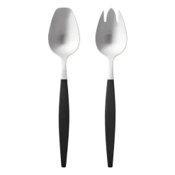 Salad Servers^Gense Focus de Luxe salad set, 2-pack Silver-colouredBlack