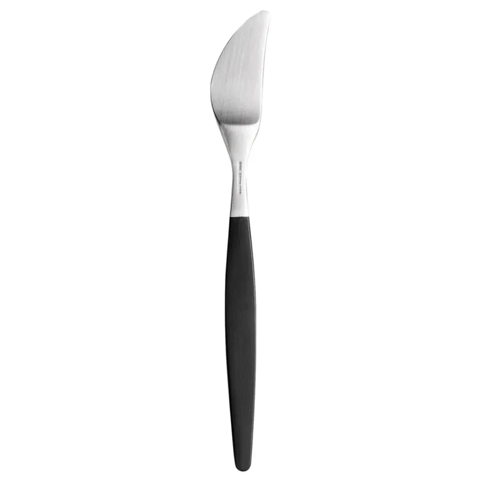 New Gense Focus de Luxe table knife, Stainless steel Silver-colouredBlack