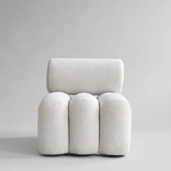 Best 101 Copenhagen Foku Chair lounge chair, Bouclé White