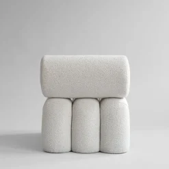 Best 101 Copenhagen Foku Chair lounge chair, Bouclé White