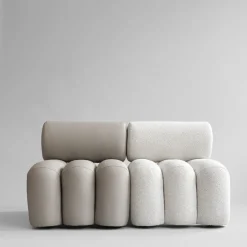 Best 101 Copenhagen Foku Chair lounge chair, Bouclé White