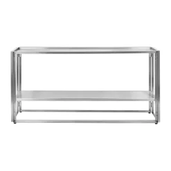 Dressers & Sideboards|Dressers & Sideboards^Kristina Dam Studio Foldable console 124x60 cm, Brushed stainless steel Silver-coloured