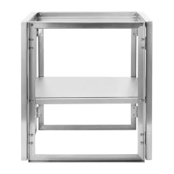 Kristina Dam Studio Foldable side table 40x40 cm, Brushed stainless steel Silver-coloured