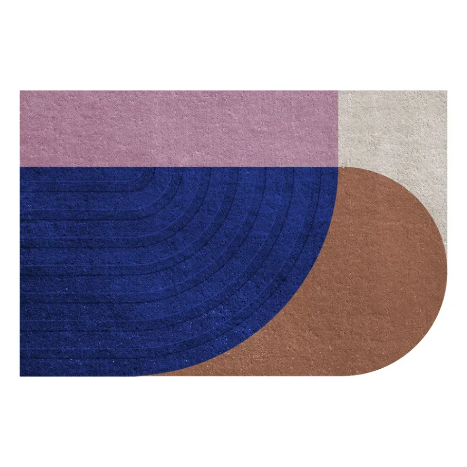 Sale Layered Follow The Trace doormat, Blue. 80x120 cm Multi
