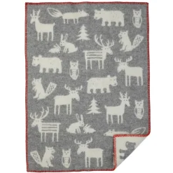 Baby Blankets^Klippan Yllefabrik Forest childrens blanket, Grey