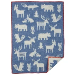 New Klippan Yllefabrik Forest childrens blanket, Blue