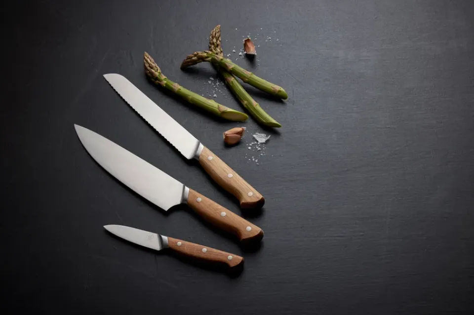 Sale Morsø Foresta chef's knife 33 cm, Stainless steel-oak BrownSilver-coloured