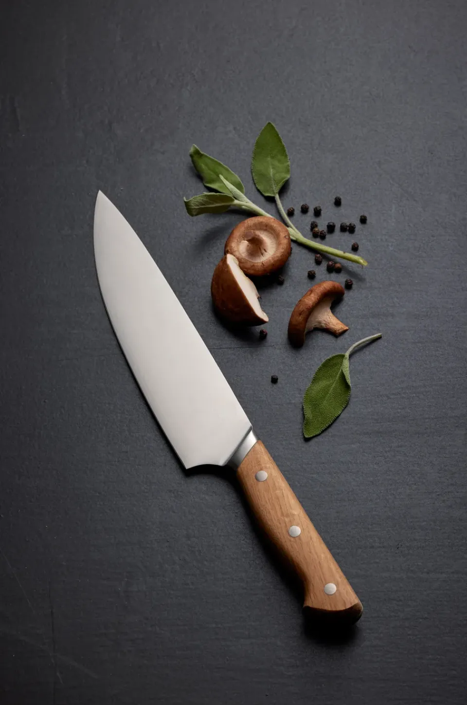 Sale Morsø Foresta chef's knife 33 cm, Stainless steel-oak BrownSilver-coloured