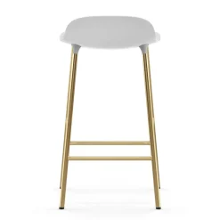 Clearance Normann Copenhagen Form barstool bronze legs 65 cm, White