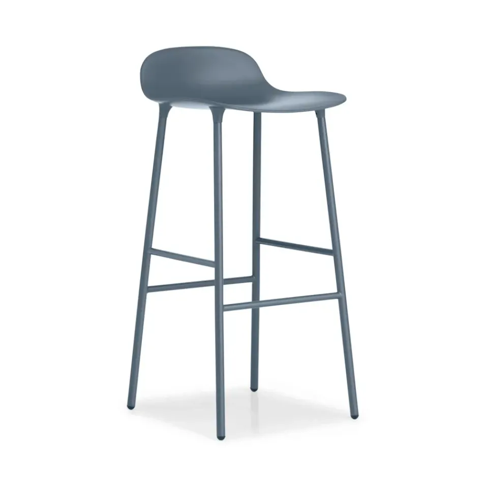 Bar Stools^Normann Copenhagen Form Barstool high, , -lacquered steel legs Blue