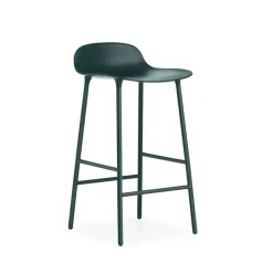 Bar Stools^Normann Copenhagen Form barstool low, , -coated steel legs Green
