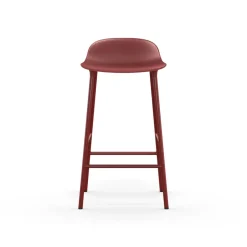 Bar Stools^Normann Copenhagen Form barstool low, , -coated steel legs Red