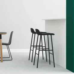 New Normann Copenhagen Form barstool metal legs 75 cm, Black