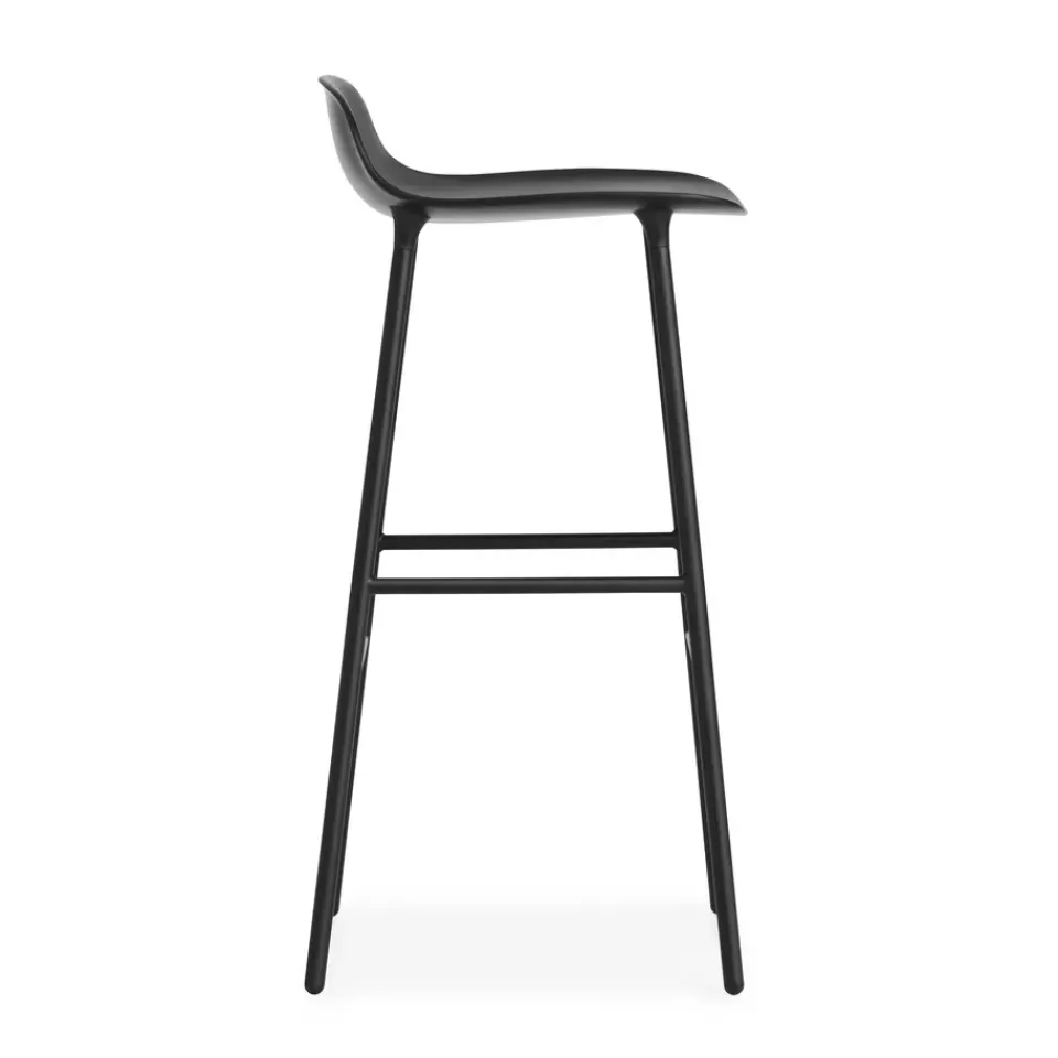 New Normann Copenhagen Form barstool metal legs 75 cm, Black