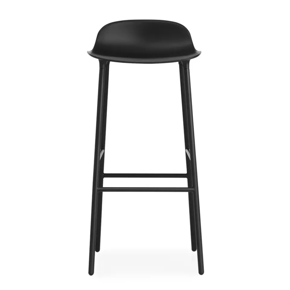 New Normann Copenhagen Form barstool metal legs 75 cm, Black