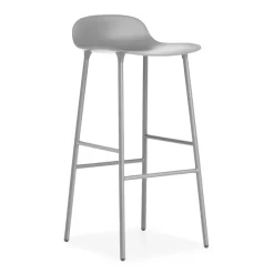 Bar Stools^Normann Copenhagen Form barstool metal legs 75 cm, Grey