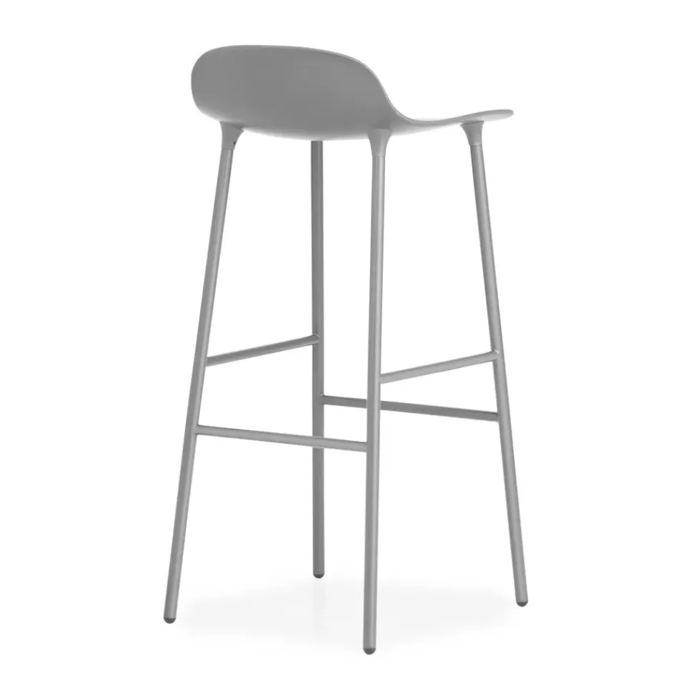 Bar Stools^Normann Copenhagen Form barstool metal legs 75 cm, Grey