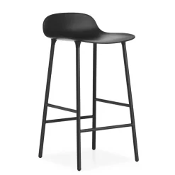 Sale Normann Copenhagen Form barstool metal legs, Black