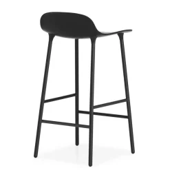 Sale Normann Copenhagen Form barstool metal legs, Black