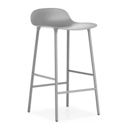 Bar Stools^Normann Copenhagen Form barstool metal legs, Grey