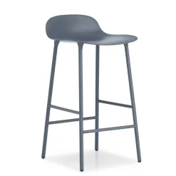 Normann Copenhagen Form barstool metal legs, Blue